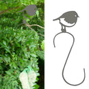 Bird Art Decor Silhouette S-shaped Hanging Hook Garden Gift Yard Best Decor E8V6