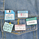 Backpack "I Love You 3000" Lapel Pin Corsage Collar Badge Enamel Cartoon Brooch