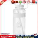 Portable Women Summer Gym Water Bottle Straw Large Capacity (White 2000ml) Newly