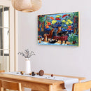 5D Kit Rhinestone Pictures DIY Cat World Full Round Drill Diamond Painting Cr