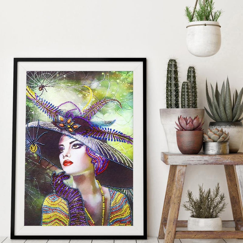 5D DIY Beauty Special Shaped Diamond Painting Cross Stitch Kits Bedroom Wall Art