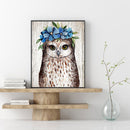 Flower Owl Oil Paint By Numbers Kits DIY Craft Coloring Drawing Home Decoration
