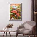 5D Diamond Painting Kit Sunset Flamingo Full Round Drill DIY Wall Crafts Mo