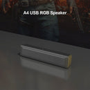 A4 USB Wired Sound Bar 6W Stereo Surround Speaker Music Player for PC Theater TV