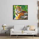 5D DIY diamond painting full circle diamond tiger w798