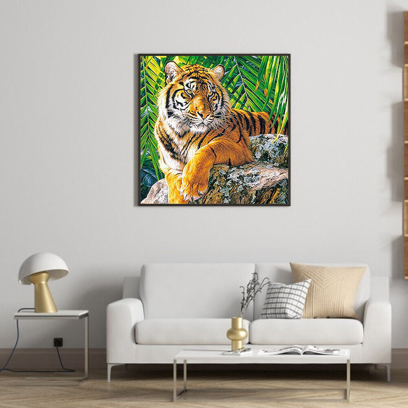 5D DIY diamond painting full circle diamond tiger w798