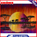 5D DIY Diamond Painting Kits Full Round Drill Moon Elephant Family Mosaic Craft