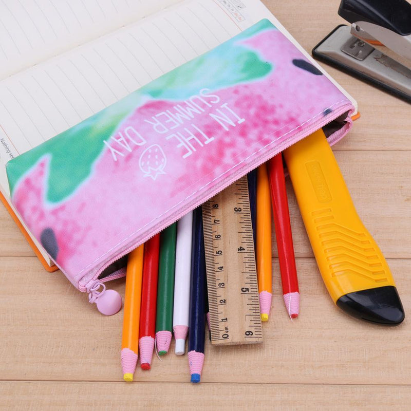 Pencil Storage Bag Waterproof Glasses Holder Organizer Stationery Case(B)