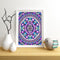 5D DIY Full Drill Cross Stitch Diamond Painting Purple Mandala Mosaic Wall Decor