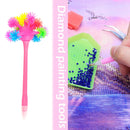 Diamond Painting Pen Round/Square Tip Point Drills Pens (Pink Soft Ball)