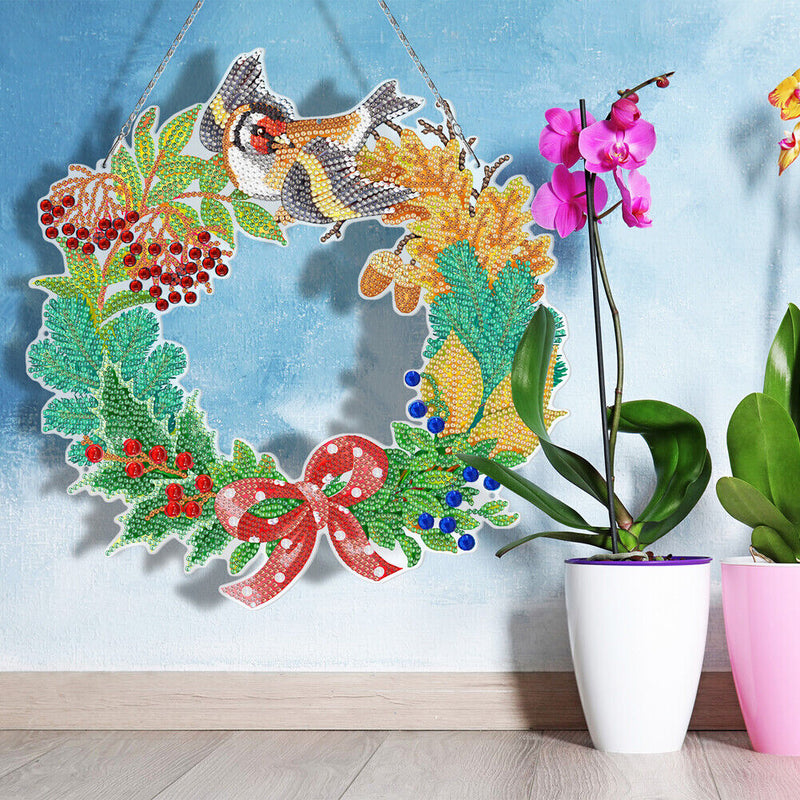 Flowers Birds Diamond Painting Garland Pendant Decor DIY Handmade Craft (YH40