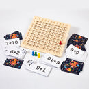 Wooden Hundred Board Preschool Training Montessori Chart Game for 7-14Y Children