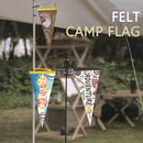 Camping Tent Bunting Pennant Outdoor Scene Layout Triangle Hanging Flag (A)