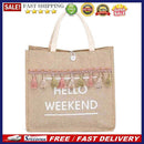 Women Linen Handbag Large Capacity Summer Beach Female Tassel Daily Shoulder Bag