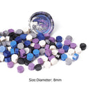 100pcs Retro Octagon Fire Painting Pills Sealing Wax Grain for Envelope (F)