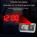 LED Digital Projector Alarm Clock Temperature Display Wake Up Watch (White)
