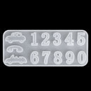 Keychain Car Plate NumberShape Phone Number Silicone Mold Number Casting Molds