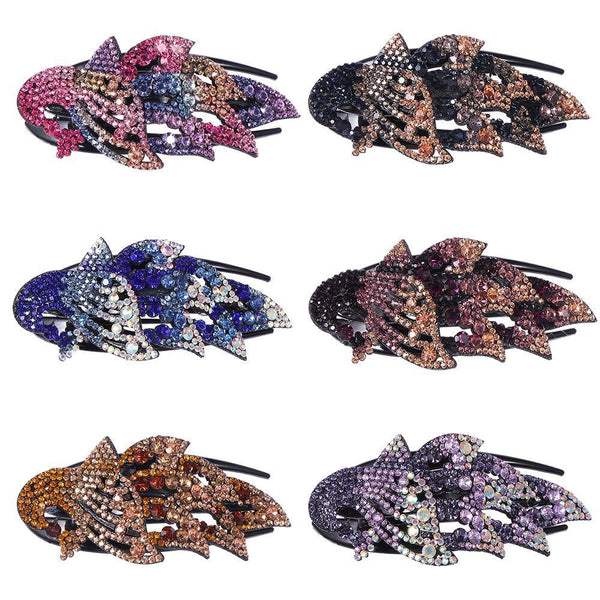 Duckbill Hair Claws Flower Hair Clip Rhinestone Hairpin Hair Dovetail Clips