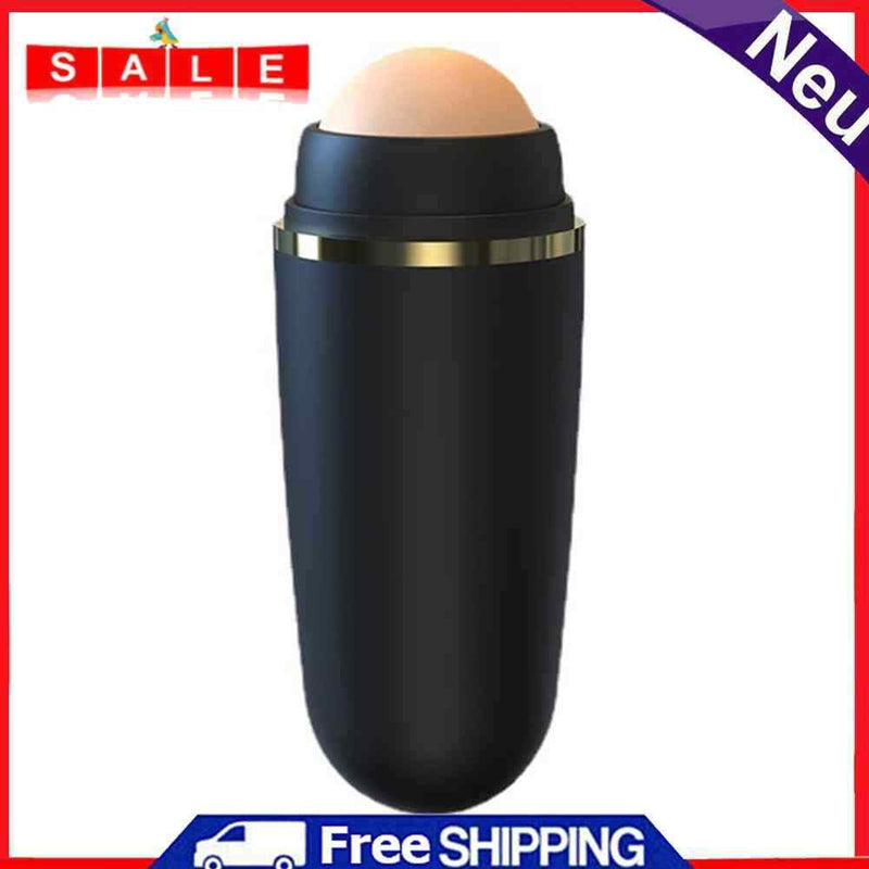 Face Oil Absorbing Roller Volcanic Stone Summer Blemish Remove Ball (Black)