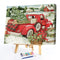 Frameless Oil Paint By Numbers Snow Cars DIY Canvas Picture Craft Kits