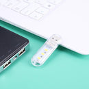 Mini Portable USB Book Light Bright Reading Lamp for Laptop (Yellow 3LED)