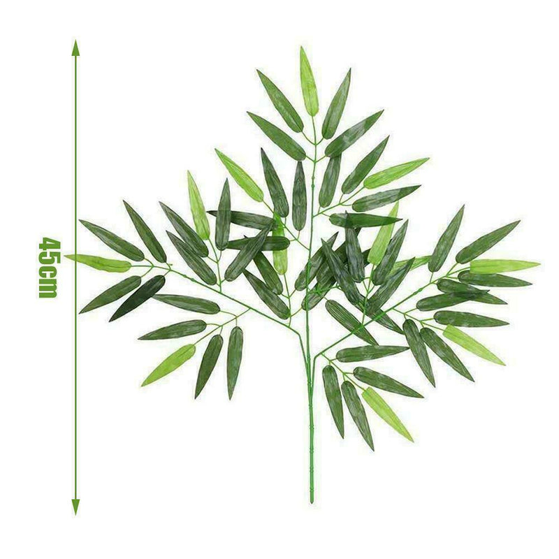 Artificial Tree Leaf Branch Green Plants Indoor Outdoor Decor H4Y4