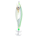 Luminous Artificial Jigs Fishing Lures Cuttlefish Catcher Tackle (Green White)