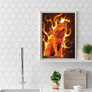 DIY Full Round Drill Diamond Painting 5D Flame Wolf Poster Kit (E1111) Newly