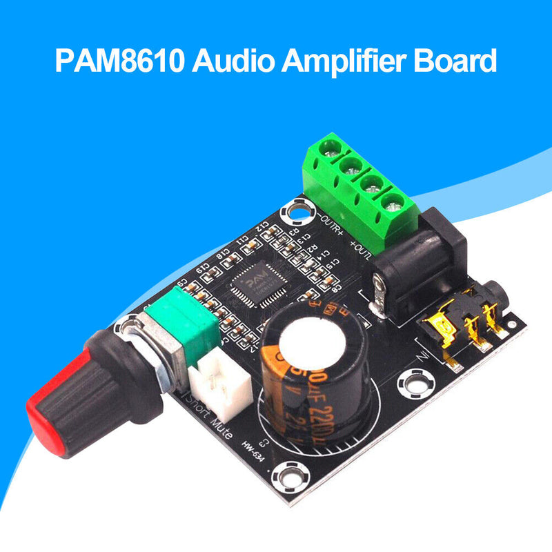 PAM8610 Class D Digital Audio Amplifier Board 15W+15W Stereo Audio Power Amp 12V