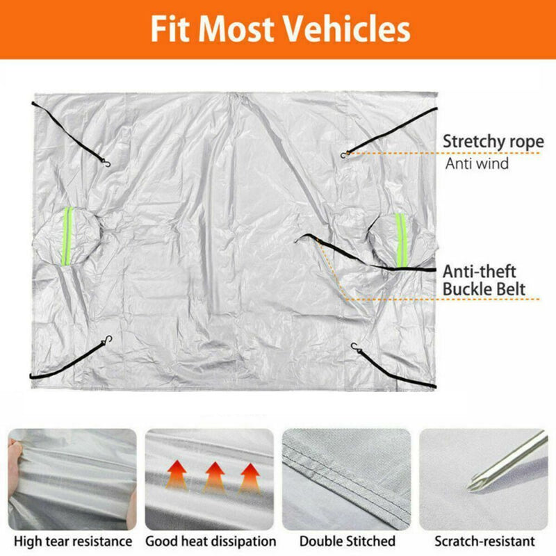 with Night Reflective Strips Auto Snow Cover Car Windscreen Mirror Shield Cover