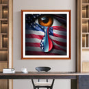 5D DIY round diamond tearful eyes rhinestone picture B1777