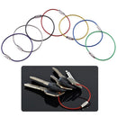 20pcs Stainless Steel Wire Keychain Screw Locking Gadget Cable Rope Keyring