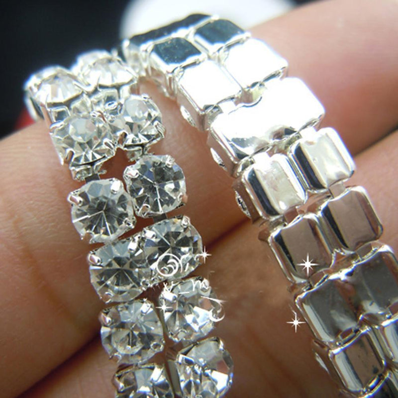 1 Yard Two Row Stones Rhinestone Trim Rhinestone Band Rhinestones Decorate Sewing