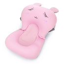 Cartoon Rabbit Soft Baby Shower Bath Pad Mat Adjustable Bath Rack (Pink) Newly