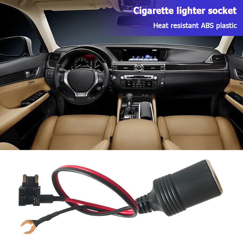 #A DC 12-24V Car Cigarette Lighter Charger Cable Female Socket Plug Connector Au