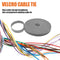 1m Durable Self Adhesive Cable Fastener Tape Wire Strap (Gray 100x3cm)