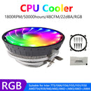 Cooling CPU Cooler Fan 3Pin 1800RPM RGB Silent Radiator for Intel LGA AMD 1151