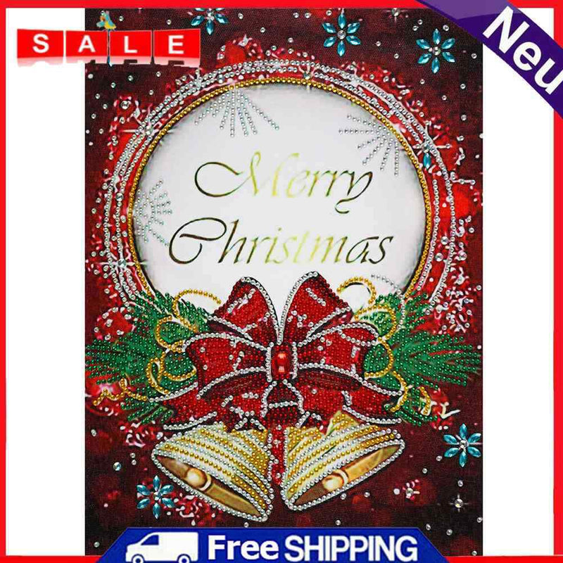 Special Shaped Rhinestones Picture DIY Merry Christmas Card 5D Diamond Painting
