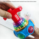LED Light Up Flashing UFO Spinning Top Funny Music Gyro Christmas Gift Kid x 1#