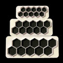 3X Hexagon Fondant Ausstecher Kuchen Biskuitform Dekor Backen Gadget CC J1P5
