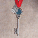 Door Key Snowflake Ribbon Magic Key Ornaments Santa Claus Christmas Keychain