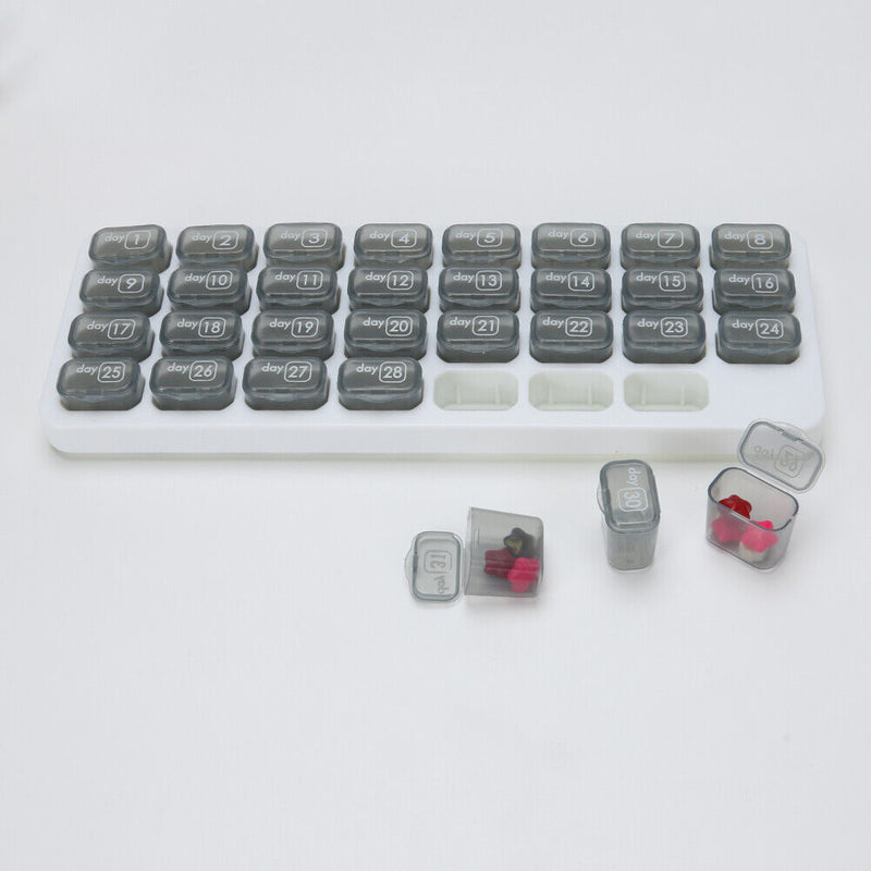 31 Grid Tablet Pill Box Holder Monthly Medicine Storage Organizer Container