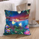 Fluorescent Pillowcase Mushroom Forest Printed Glowing Polyester Pillowcase