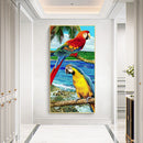 Paint By Numbers Kit DIY Parrot on Branch Colouring Oil Art Picture Craft