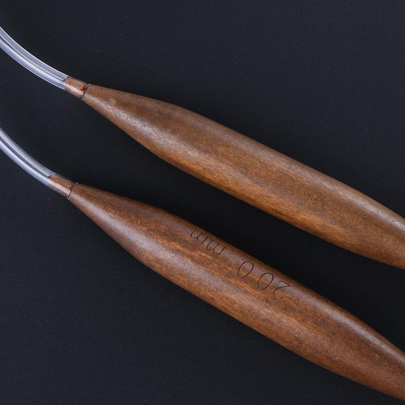Charred Wood Knitted Crochet Needle Thick Sweater Carpet Ring Needle Tool