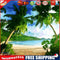 Beach Coconut Tree Oil Paint By Numbers Kits Canvas Picture Wall DIY Crafts
