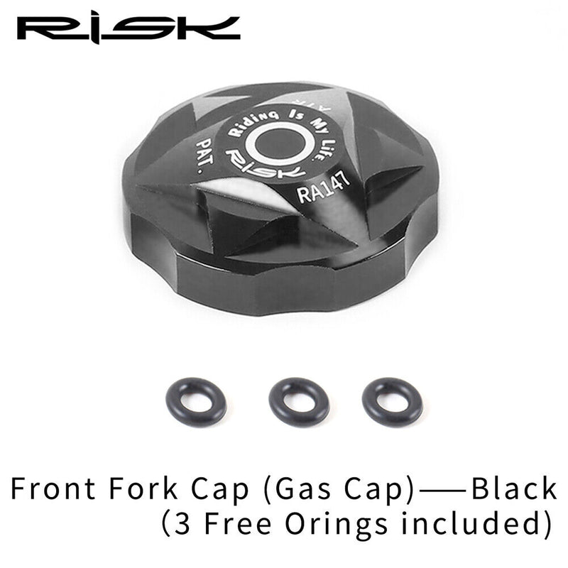 RISK Bicycle Fork Gas Shoulder Cap Aluminum Alloy Nozzle Cover for Mountain B