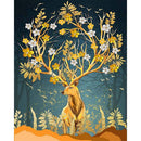 Golden Deer Oil Paint By Numbers Kit DIY Home Decoration Gift Wall Art Pictur