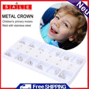 12pcs Dental Instrument Metal Prefabricated Crown Dental Tools for Crown Filling
