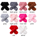 Gift Winter Solid Color Kids Scarf Neck warmer Comfortable Imitation Rabbit Fur